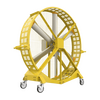 Portable Industrial Stand Ventilation Fan 2.7m(8.8ft) with Full Metal Frame and Omni-Directional Wheel.