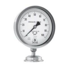 Trerice Specialty Gauges, 700TA Series,Sanitary Gauge with Integrated Diaphragm Seal, 2-1/2", 4" Dial Sizes, Stainless Steel Case, Liquid Fillable , 1-1/2", 2" Tri-clamp Type Connections