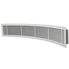 Double Deflection Curved Linear Bar Grille, Extruded Aluminum, ASLG (C)
