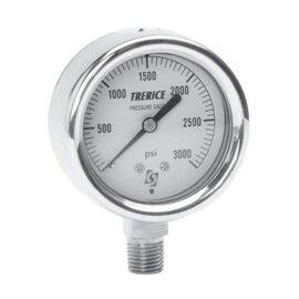 Trerice Industrial Gauge, 875 Series, Dry or Liquid Filled, Forged Brass Case & socket,2-1/2" Dial Sizes,Accuracy:- +2-1-2% Full Scale," ASME B40.100 Grade A, Dry or Liquid Filled , NEMA 4X Protection