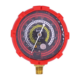 Briton Single High Pressure Gauge Without Valve Red