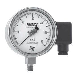 Trerice 703SS & 703LFSS Specialty Industrial Transmitter Gauge, 4" Dial Size, ±1.0% Accuracy, Stainless Steel Case , Liquid Fillable, Stainless Steel Movement, Bayonet type, 304 stainless steel Ring, Clear glass Window