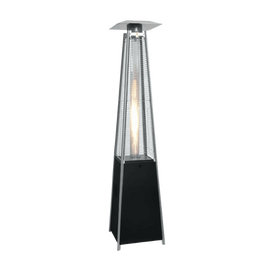 Pyramid Patio Gas Heater, Free Standing, Glass Tube, Black,Dubai civil defence approved.