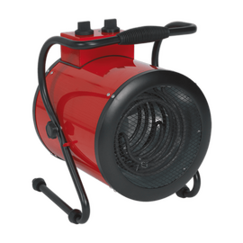 Portable Heavy Duty Electrical fan heater/Outdoor Space Warmer, Industrial fan heater, Red ,Waterproof Class IPX4, IP44 Rated, CE ROHS Compliant