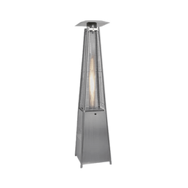 Pyramid Patio Gas Heater, Free Standing, Glass Tube, White,Dubai civil defence approved.