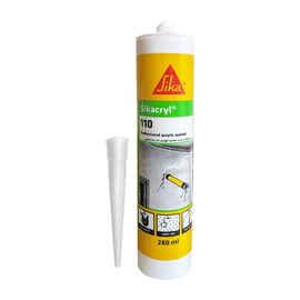 Universal Acrylic Sealant For Indoor Crack And Joint Filling. 280 ml Cartridge, Sika Sikacryl-110, White