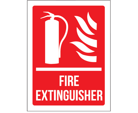 Fire Extinguisher General Vinyl Signs A4 Size Self Adhesive