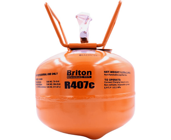 Briton Refrigerant R407C For HVAC Disposable Cylinder 3Kg