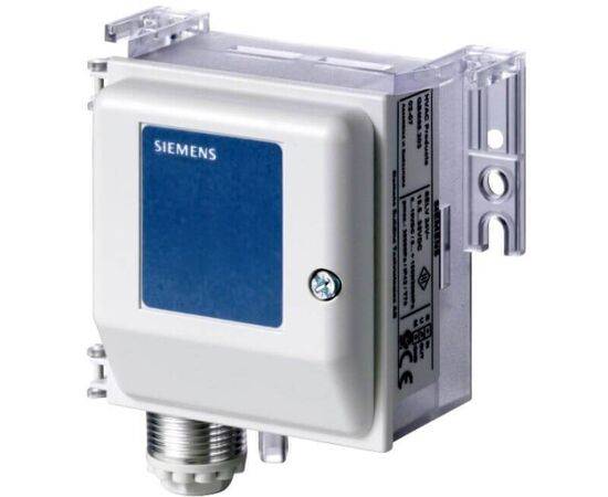 Siemens Differential pressure sensor, QBM2030-1U, -50…50 Pa, -100…100 Pa, 0…100 Pa with pressure-linear characteristic