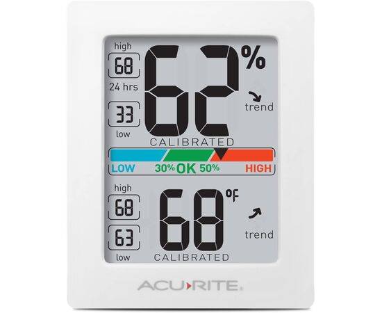 Acurite Digital Hygrometer With Indoor Monitor And Comfort Scale (01083M) Room Thermometer Gauge With Temperature Humidity, 3 X 2.5 Inches
