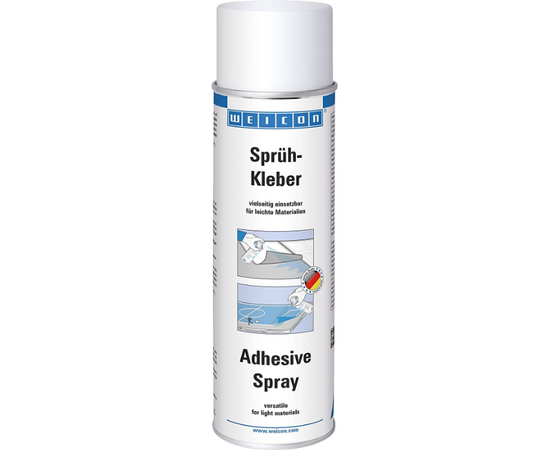 Adhesive Spray Normal 500ml, Weicon, Transparent, The universal adhesive bonds light materials