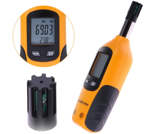 Digital Psychrometer, Mengshen, Handheld Temperature and Humidity Meter Gauge with Dew Point and Wet Bulb Temperature, Battery Included, M86