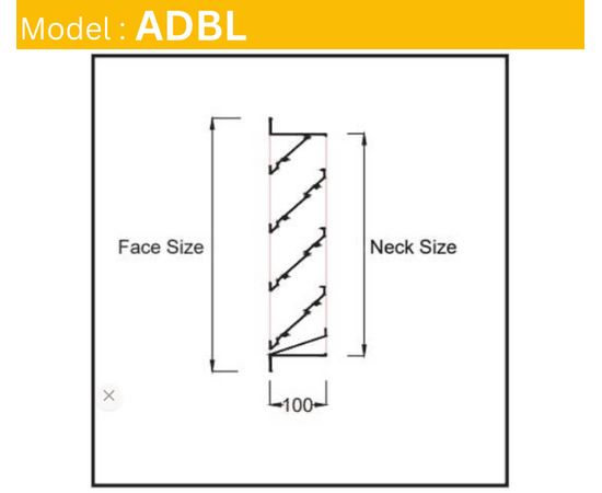 Drainable Blade Louver , Aluminum – ADBL