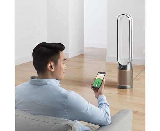 Dyson Purifier Cool formaldehyde Air Purifier (Advanced Technology), HEPA + Catalytic Oxidation Filter, Wi-Fi Enabled, TP09 (White/ Gold)