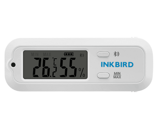 ITH-12S INKBIRD Thermometer and Hygrometer for Cigar Humidors, Wood Instruments, and Herbal Storage, 98ft/30m Range INKBIRD Bluetooth Thermometer and Hygrometer