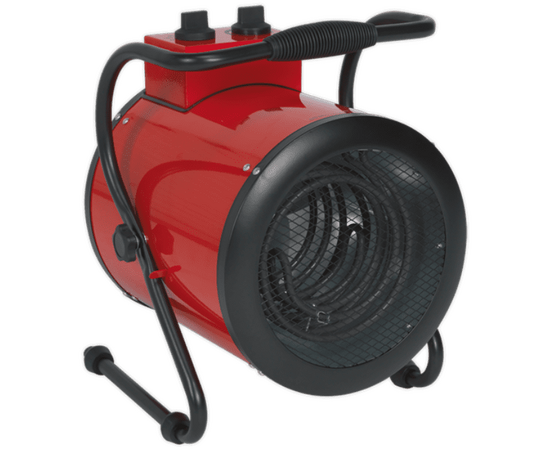 Portable Heavy Duty Electrical fan heater/Outdoor Space Warmer, Industrial fan heater, Red ,Waterproof Class IPX4, IP44 Rated, CE ROHS Compliant