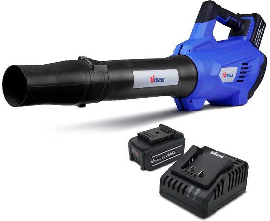 VTOOLS 20V Cordless Leaf Blower For Lawn & Yard Care, Blue, VT4100