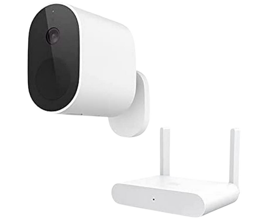 Wireless Outdoor Security Camera 1080p Set, Xiaomi Multi-Camera Security Solution - 130° Wide-Angle, Wire-Free - Easy Installation - PIR Motion Detection, 5700mAh, Android, iOS, White