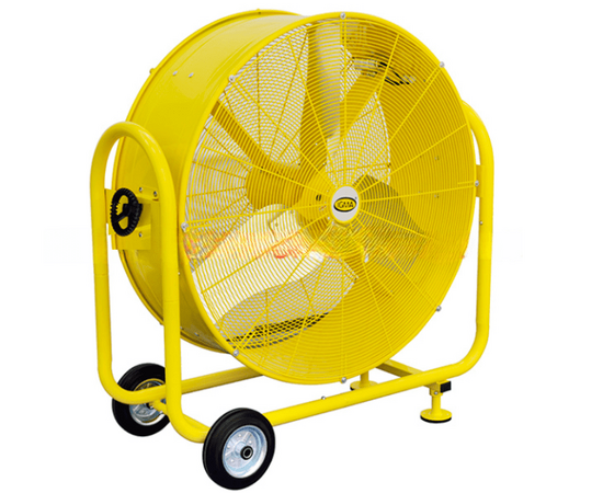 Trolley Drum Fan,Heavy Duty, 220-240V, 50 Hz, Single Phase, 850 RPM,Yellow Color